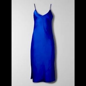 Wilfred Only Midi Slip Dress in Azure Blue, size M, barely worn